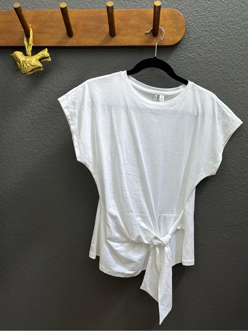 🌸2/$40🌸 NORDSTROM 100% Pima Cotton cap/dolman sleeve Tie-Front Jersey Top